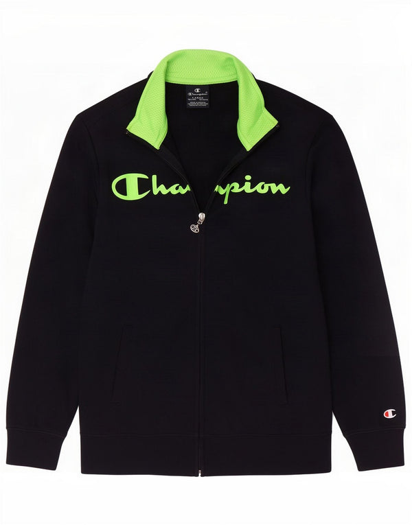 Giacca superiore della tuta da ragazzo Champion 11-12 anni Large Black Colourblock