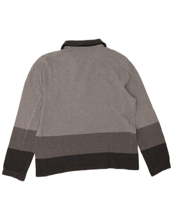 Polo da uomo slim fit a maniche lunghe Lacoste taglia 7 2XL color block grigio