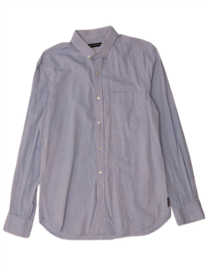 Camicia da uomo French Connection piccola in cotone blu