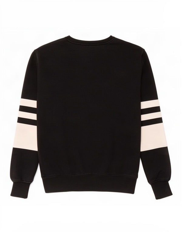 Felpa grafica da donna Ellesse Jumper UK 8 Small Black Colourblock
