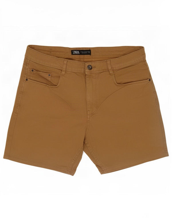 Pantaloncini di jeans da uomo Zara EU 42 Large W32 Cotone beige