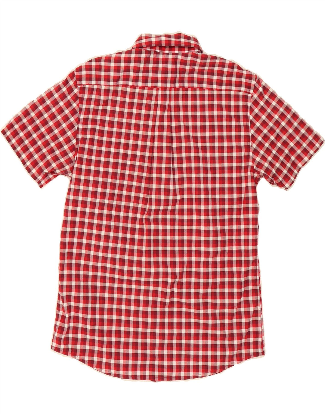 DOCKERS Mens Short Sleeve Shirt Medium Red Check Cotton Vintage Dockers and Second-Hand Dockers from Messina Hembry 