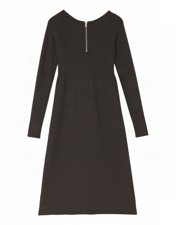 Abito maglione a maniche lunghe da donna Zara UK 12 Viscosa grigio medio