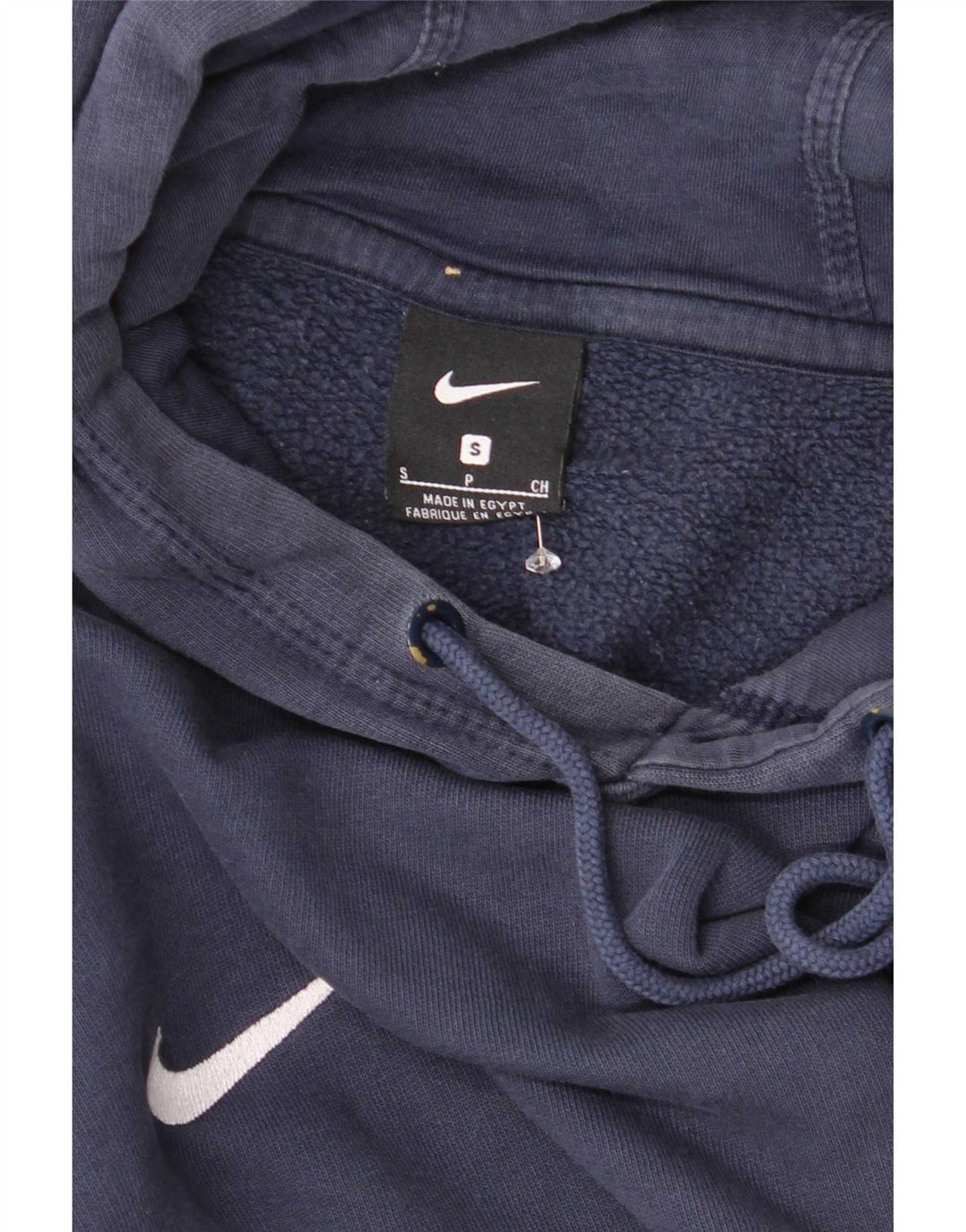 Felpa con cappuccio da uomo Nike Small in cotone blu navy