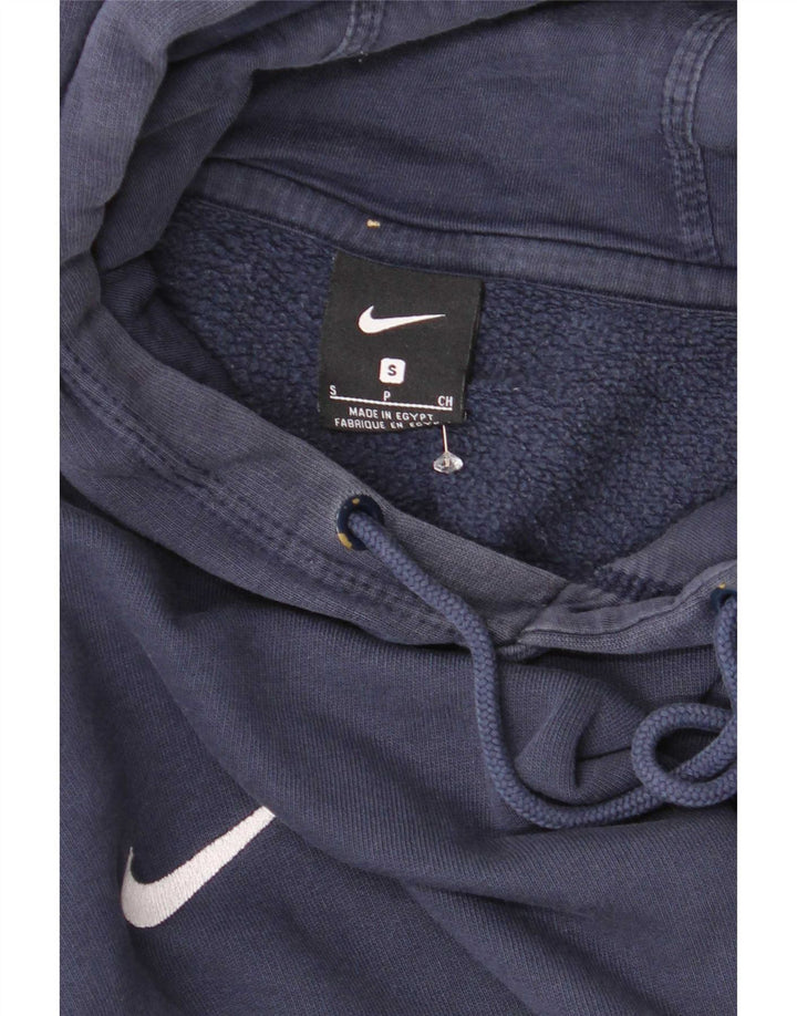 Felpa con cappuccio da uomo Nike Small in cotone blu navy