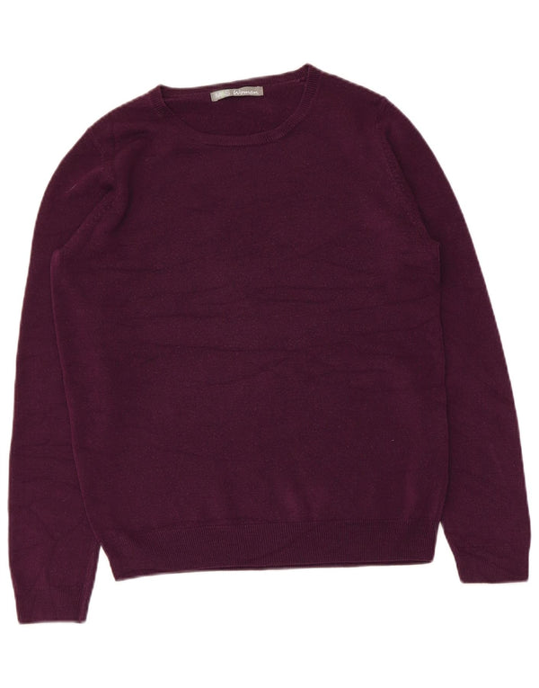 Marks & Spencer Womens Boat Neck Jumper Sweater UK 10 Small  Purple Acrylic