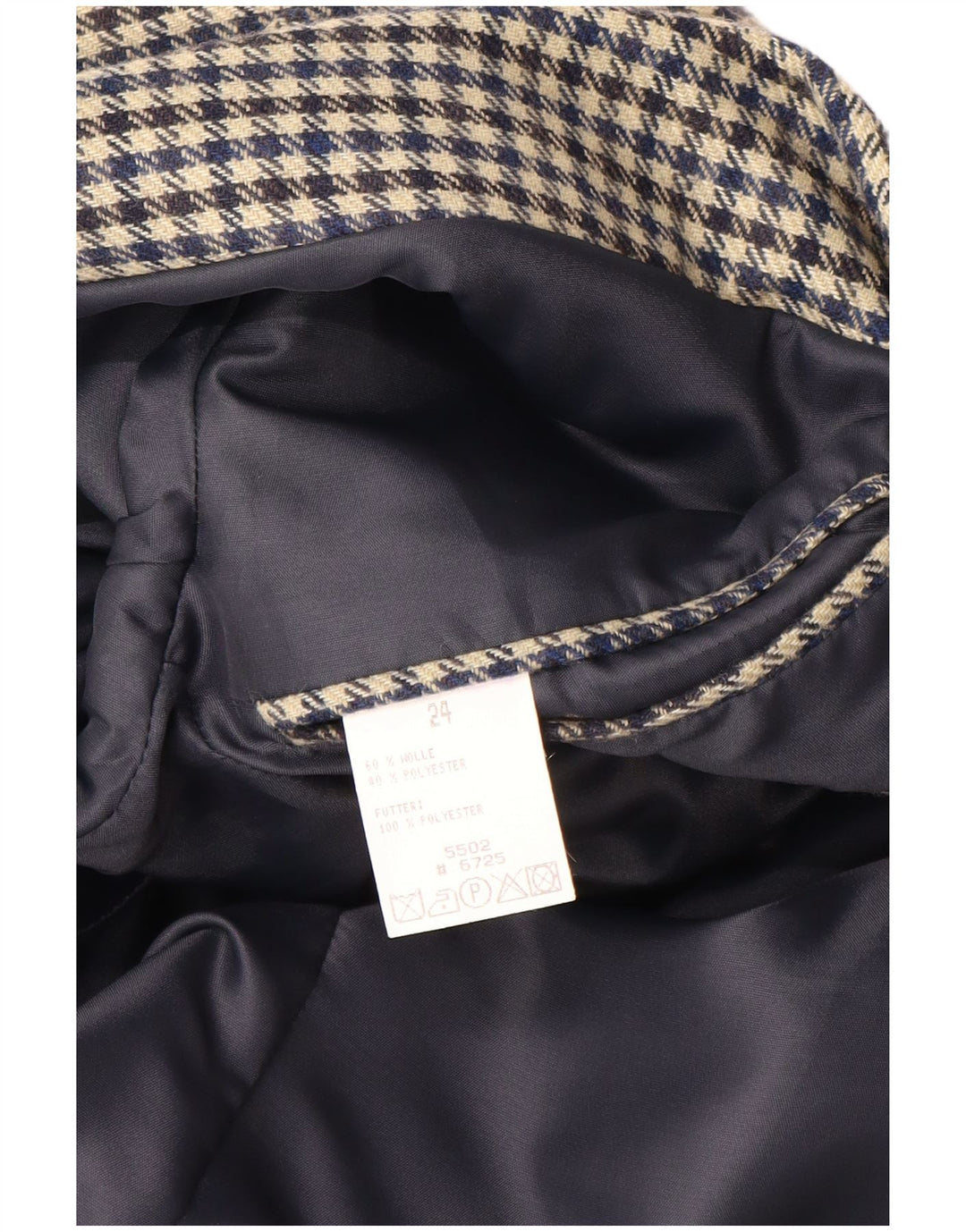 Giacca blazer da uomo a 2 bottoni VINTAGE UK 38 pied de poule medio multicolore