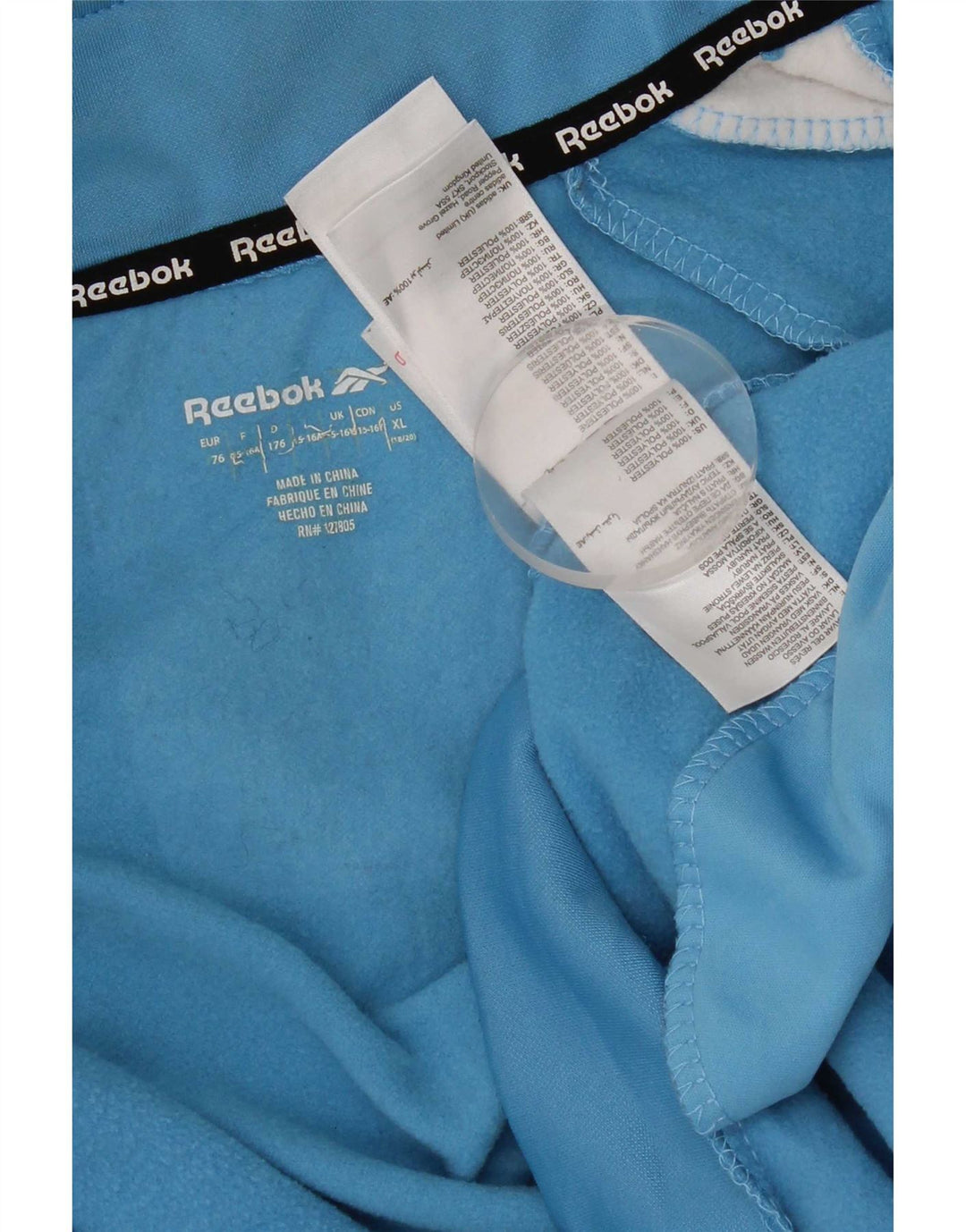 Giacca Reebok da ragazzo, tuta da ginnastica, 15-16 anni, in poliestere color block blu