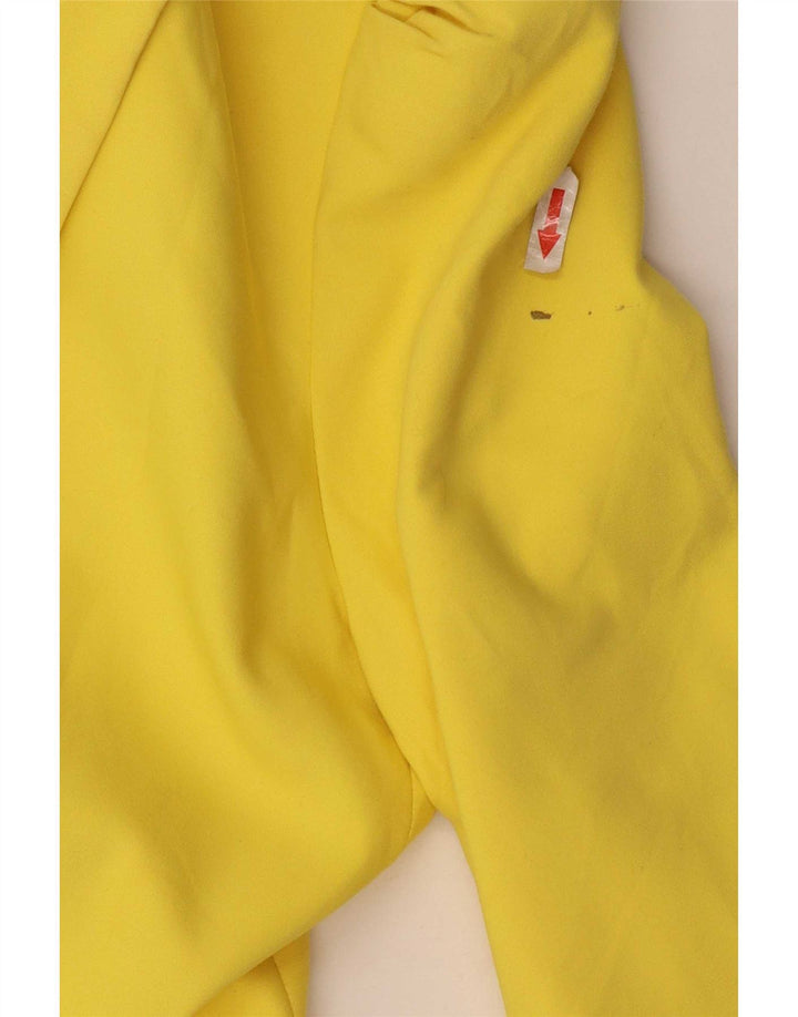 Giacca blazer da donna a 1 bottone Zara UK 12 poliestere giallo medio
