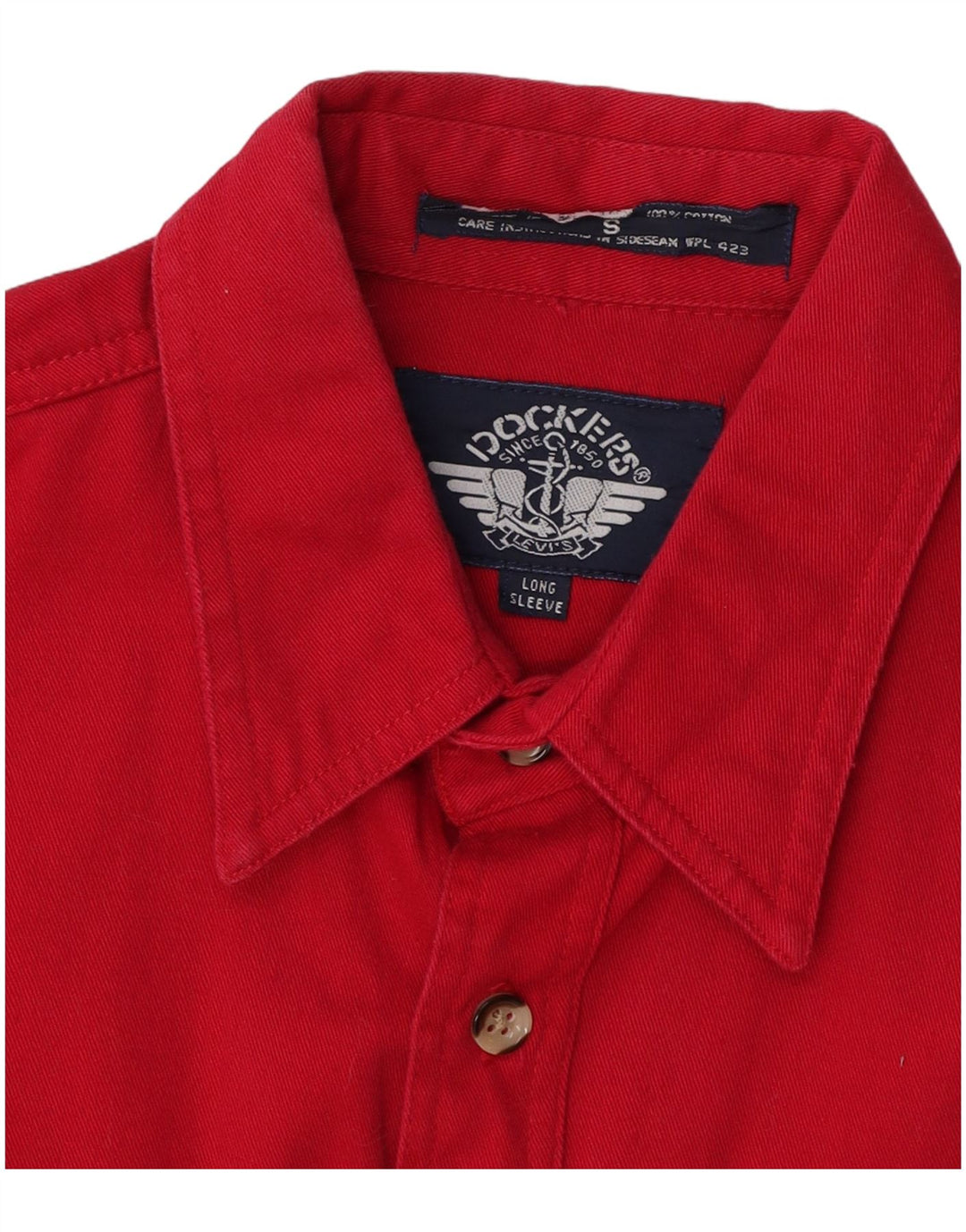 Camicia da uomo Dockers piccola in cotone rosso