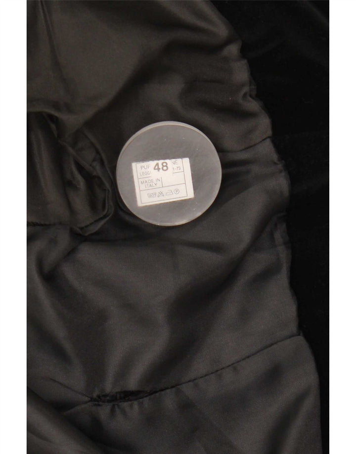 Giacca Bolero vintage da donna IT 48 XL in cotone nero