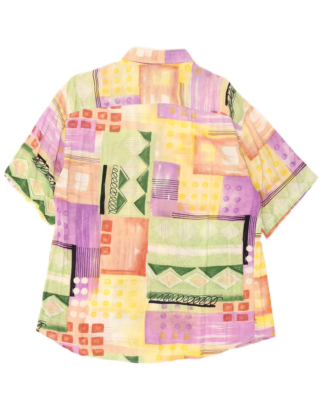 Camicia a maniche corte da uomo VINTAGE Patchwork medio multicolore