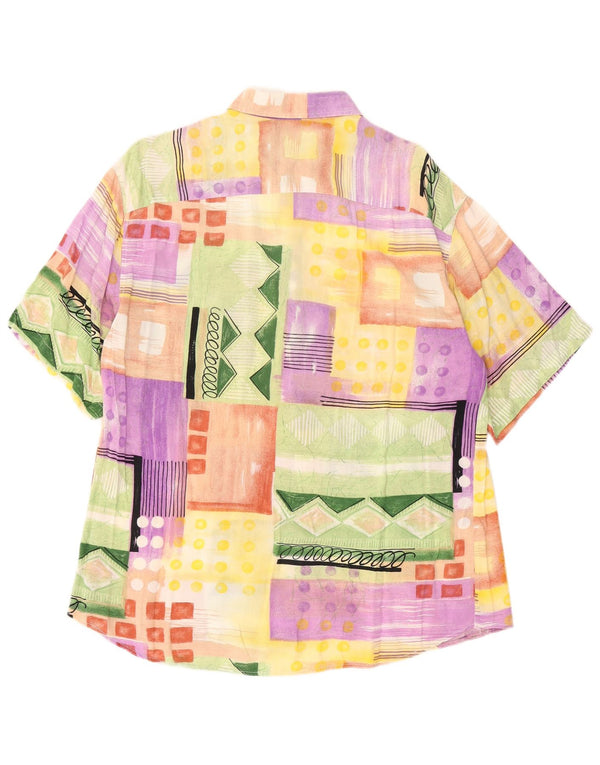 Camicia a maniche corte da uomo VINTAGE Patchwork medio multicolore