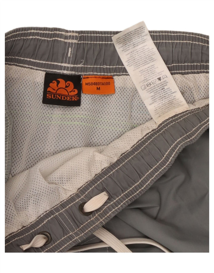 Pantaloncini da bagno da uomo Sundek in poliestere grigio medio