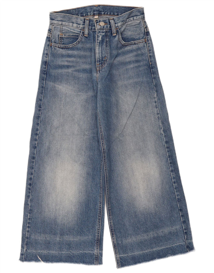 Jeans Levi's da donna a gamba larga corta W24 L24 cotone blu