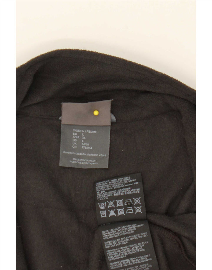 Giacca in pile da donna Jack Wolfskin UK 14/16 grande poliestere nero