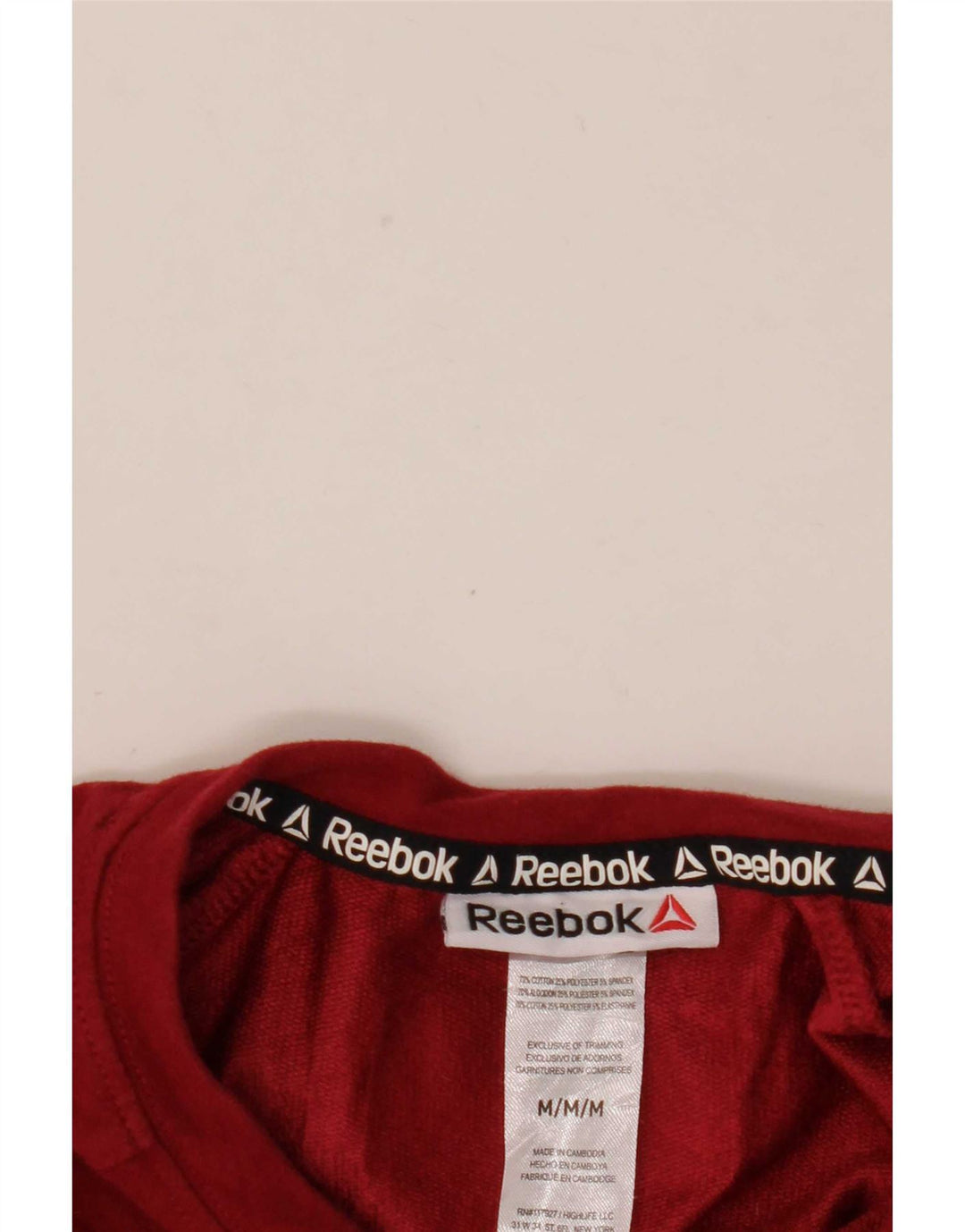 Felpa Reebok da uomo maglione rosso medio in cotone