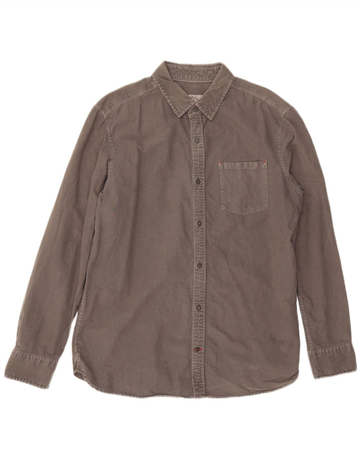 Camicia da uomo Fat Face Large in cotone grigio