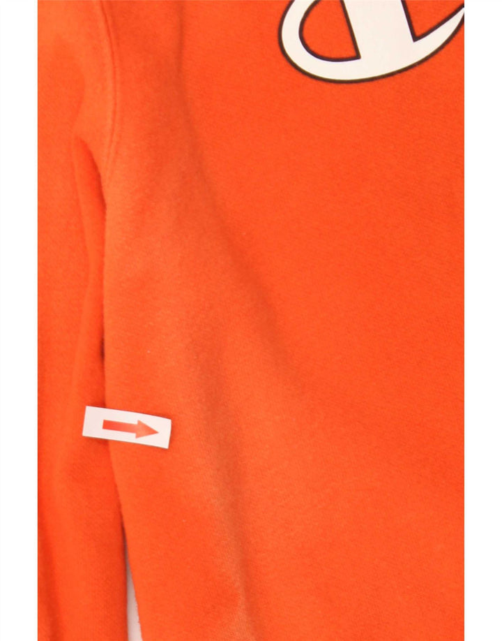Felpa con cappuccio grafica da uomo Champion arancione medio
