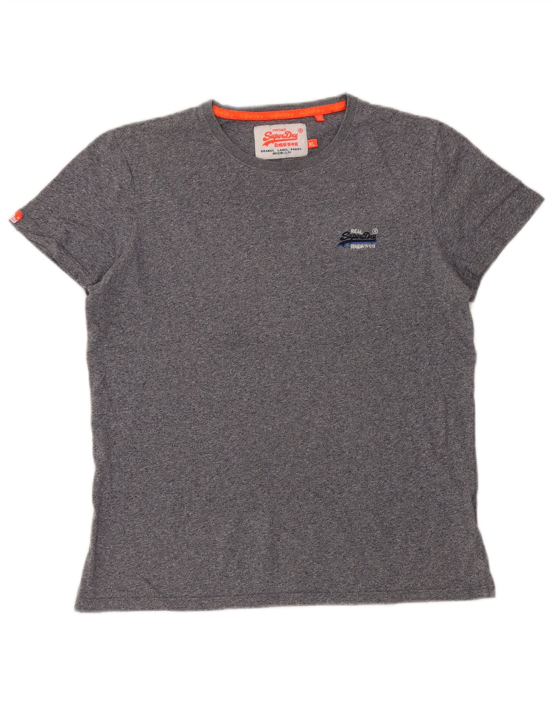 T-shirt da uomo SUPERDRY Top XL in cotone chiazzato blu