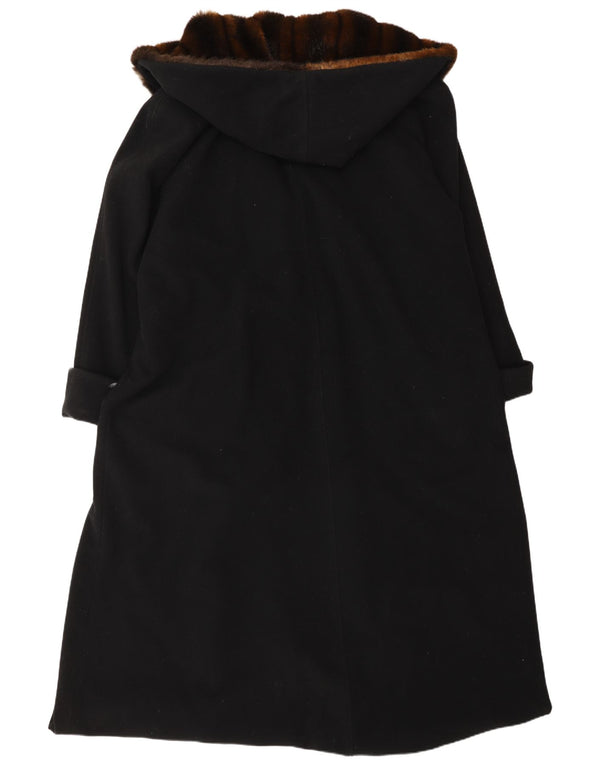 Soprabito oversize con cappuccio da donna Michele Boyard UK 12 lana nera media