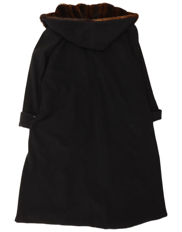 Soprabito oversize con cappuccio da donna Michele Boyard UK 12 lana nera media