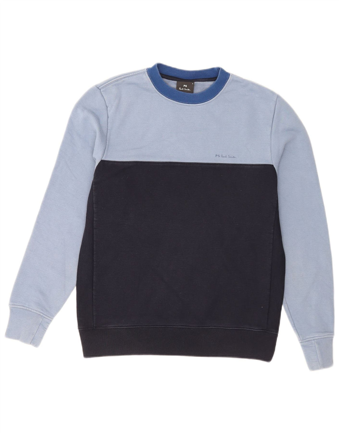 Felpa da uomo con vestibilità regolare Paul Smith, piccola, in cotone color block blu