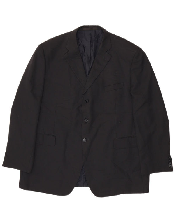 Giacca blazer a 3 bottoni Marks & Spencer da uomo UK 48 2XL poliestere blu navy