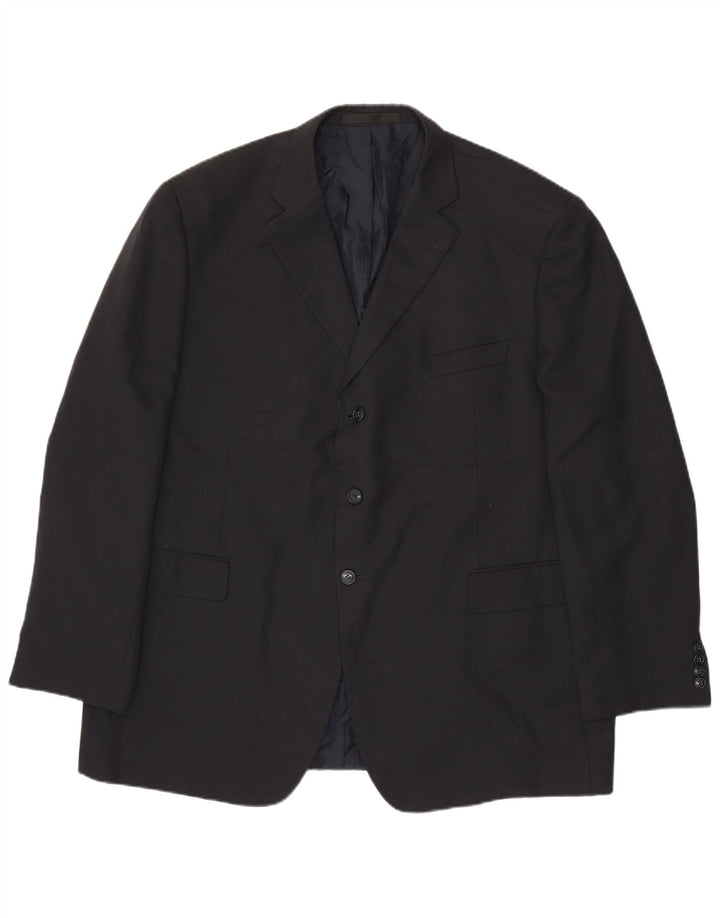 Giacca blazer a 3 bottoni Marks & Spencer da uomo UK 48 2XL poliestere blu navy