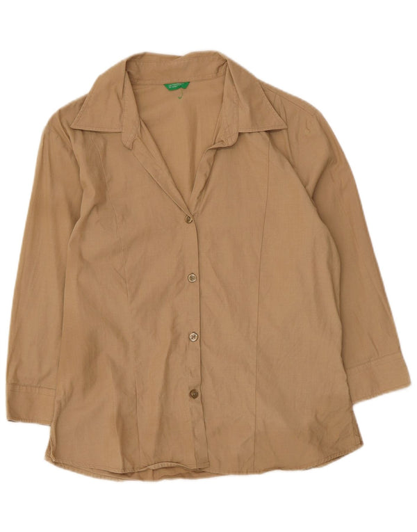 Camicetta da donna con maniche a 3/4 Benetton UK 12 Beige medio