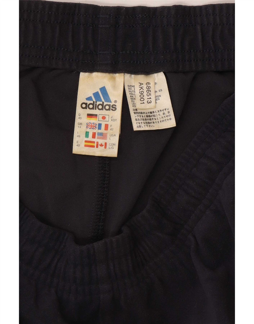 Pantaloni da tuta da donna Adidas UK 14 Large Blu Navy Poliestere