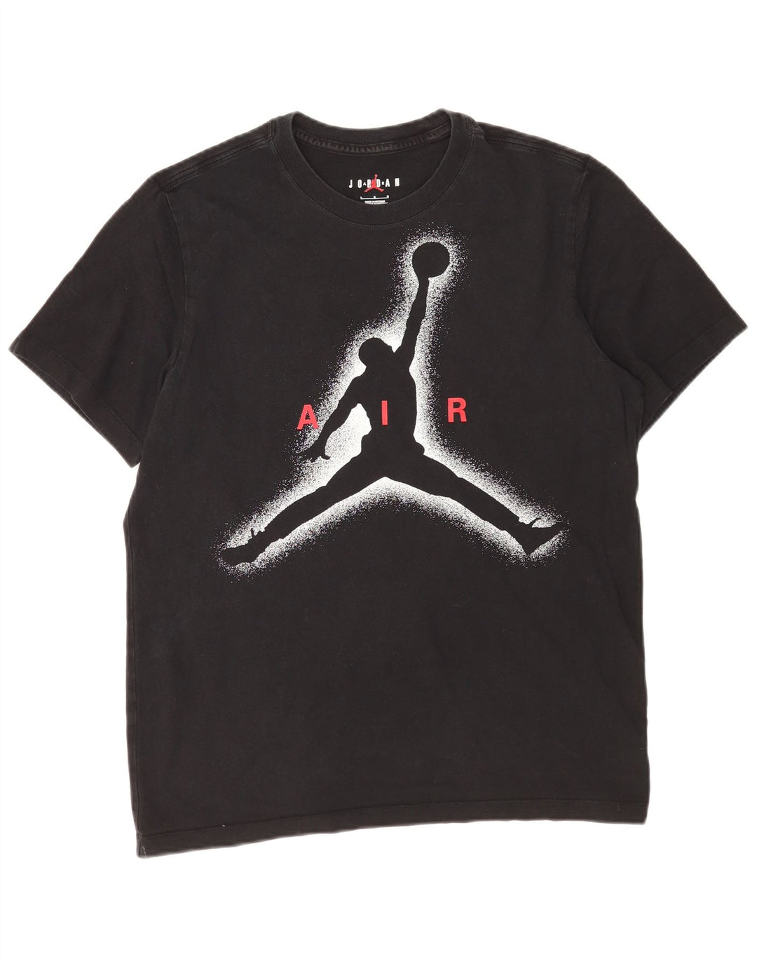 T-shirt grafica Jordan Air da uomo, grande, in cotone nero