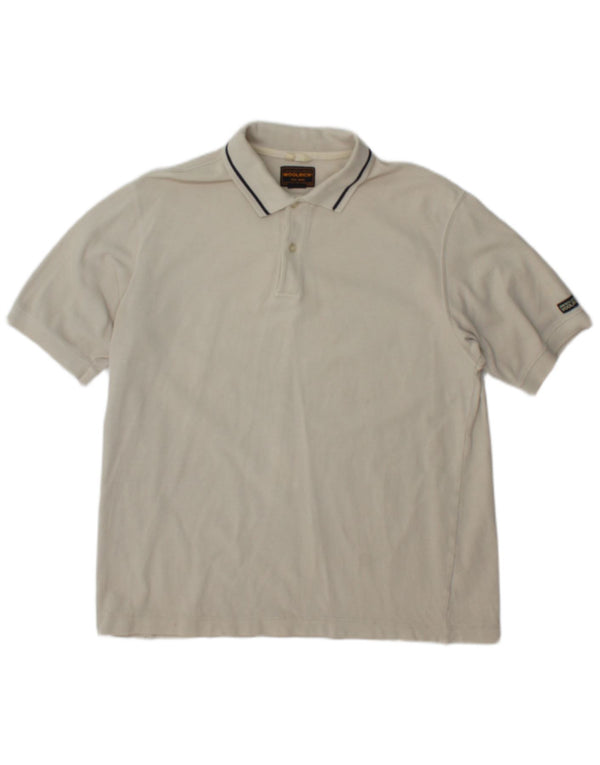 Polo da uomo Woolrich Large in cotone beige