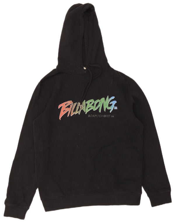 Maglione con cappuccio grafico da uomo Billabong in cotone nero medio