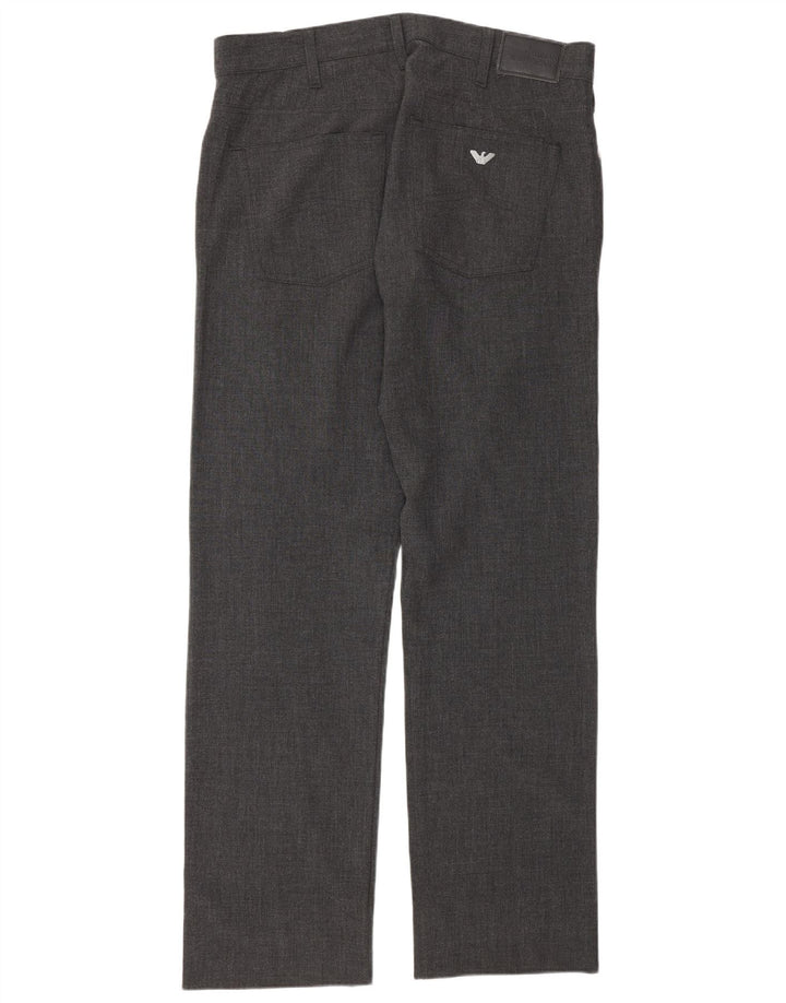 Pantaloni casual dritti da uomo Armani W36 L32 poliestere grigio