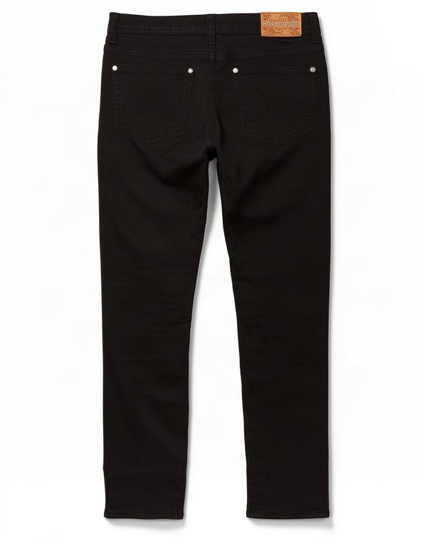Jeans skinny a vita bassa da donna Moschino W30 L28 cotone nero