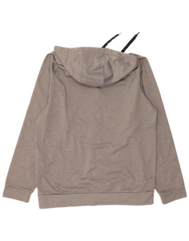 NIKE Felpa con cappuccio e zip Dri Fit da uomo in poliestere grigio medio