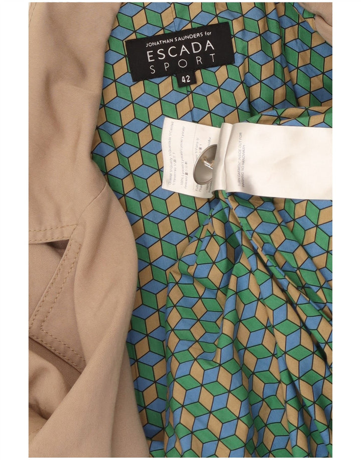 Trench da donna ESCADA EU 42 Large Beige Lyocell