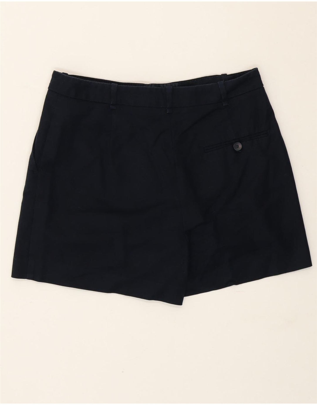 Pantaloncini chino a vita alta da donna Zara medi W28 blu navy