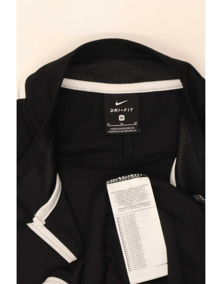 Giacca da tuta da uomo Nike Dri Fit, giacca in poliestere color block medio nero
