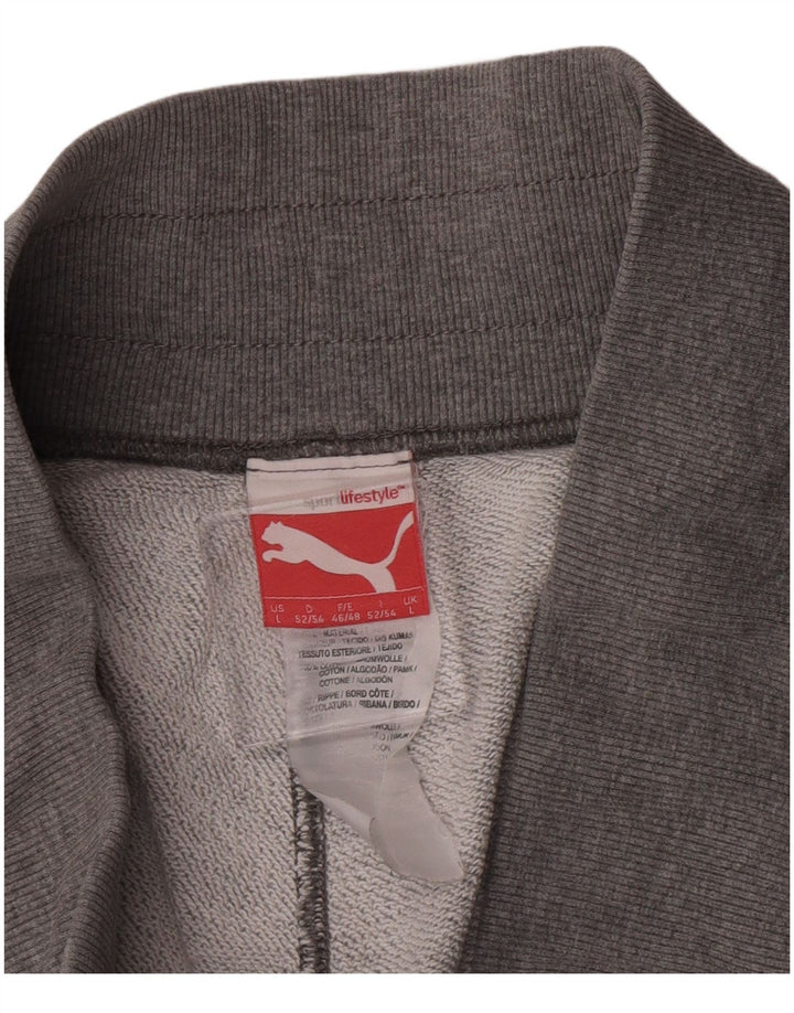 Pantaloncini sportivi grafici da uomo Puma grandi in cotone grigio