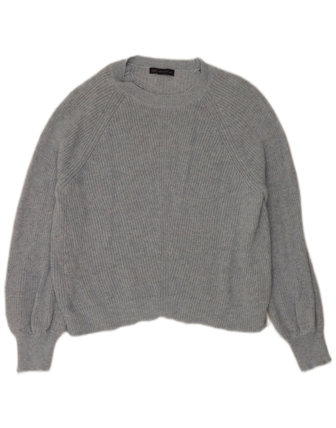 Maglione da donna Marks & Spencer con scollo a barca UK 16 Large Blu in poliammide