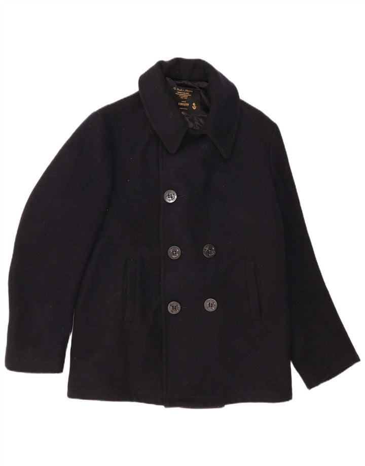 Fidelity Cappotto da marinaio da uomo Gerald & Stewart UK 42 XL Lana blu navy