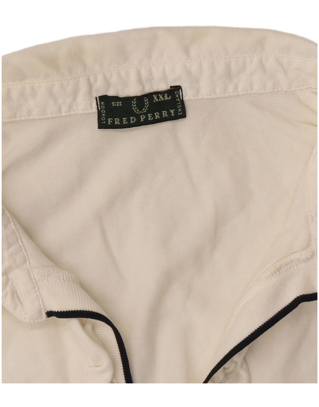 Polo da donna Fred Perry con volant sul davanti UK 20 2XL Bianca