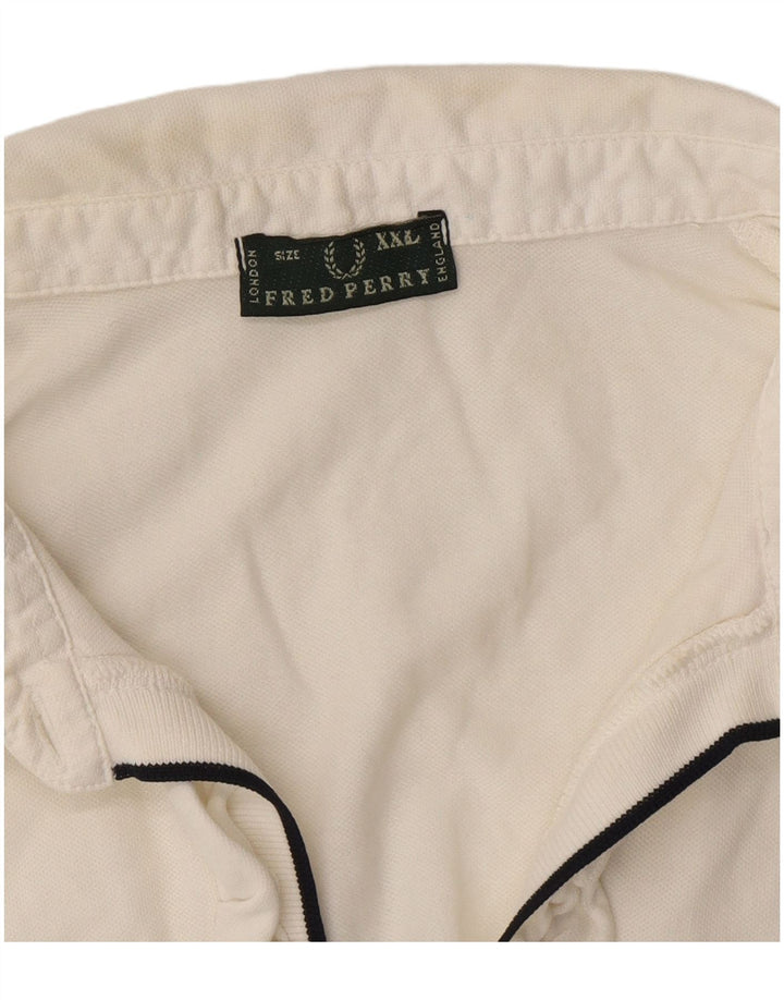 Polo da donna Fred Perry con volant sul davanti UK 20 2XL Bianca