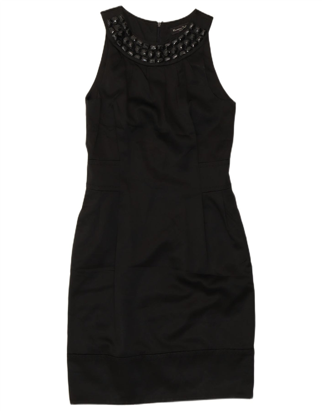 Abito tubino senza maniche da donna Massimo Dutti EU 38 piccolo cotone nero