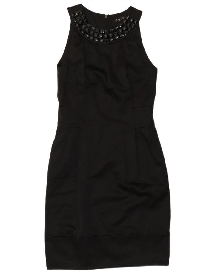 Abito tubino senza maniche da donna Massimo Dutti EU 38 piccolo cotone nero