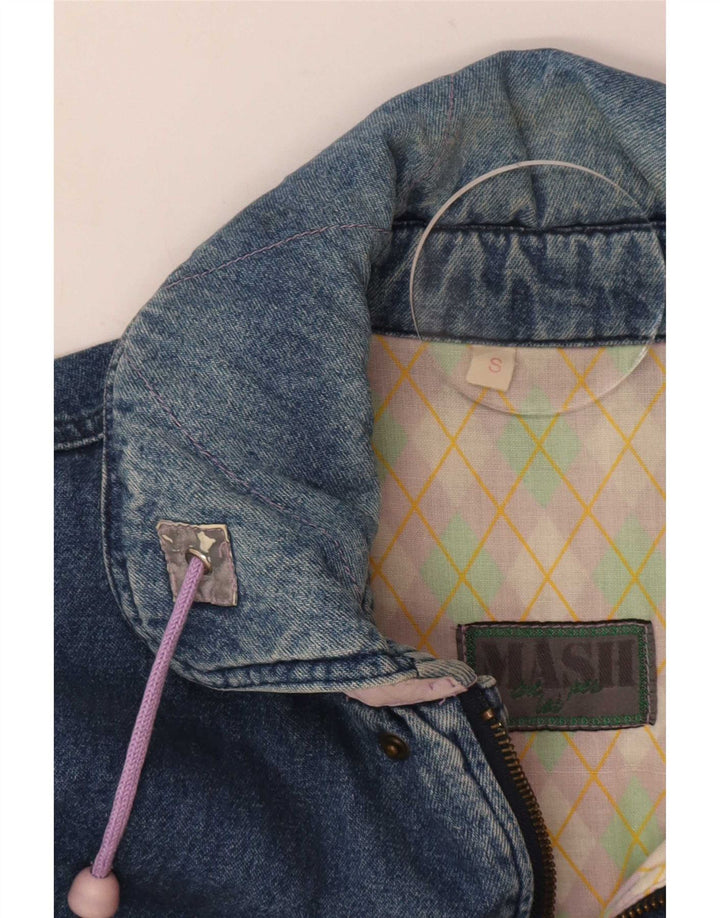 Giacca di jeans oversize da donna Mash UK 10 piccola poliestere blu