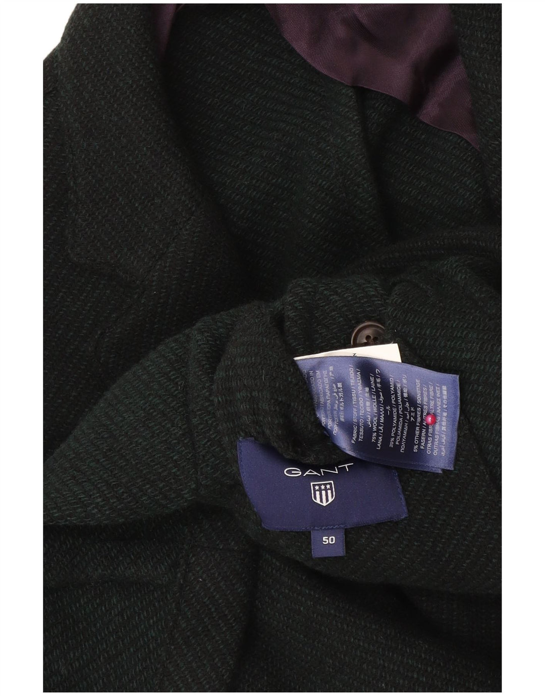 Gant Giacca Blazer da Uomo a 2 Bottoni IT 50 Large Verde Lana