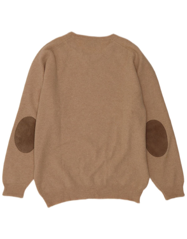Maglione maglione girocollo da uomo Pringle UK 44 XL Beige New Wool